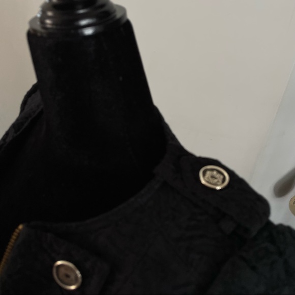 Zara Women Black Textured Crop Utility Jacket w/ Gold Details Size:XSmall - Picture 9 of 17